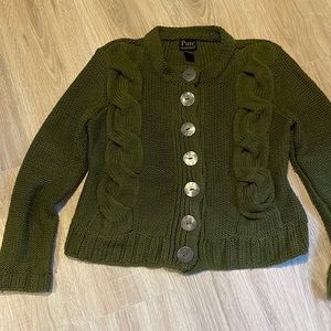 Anthropology Pure Handknit Cotton Cardigan